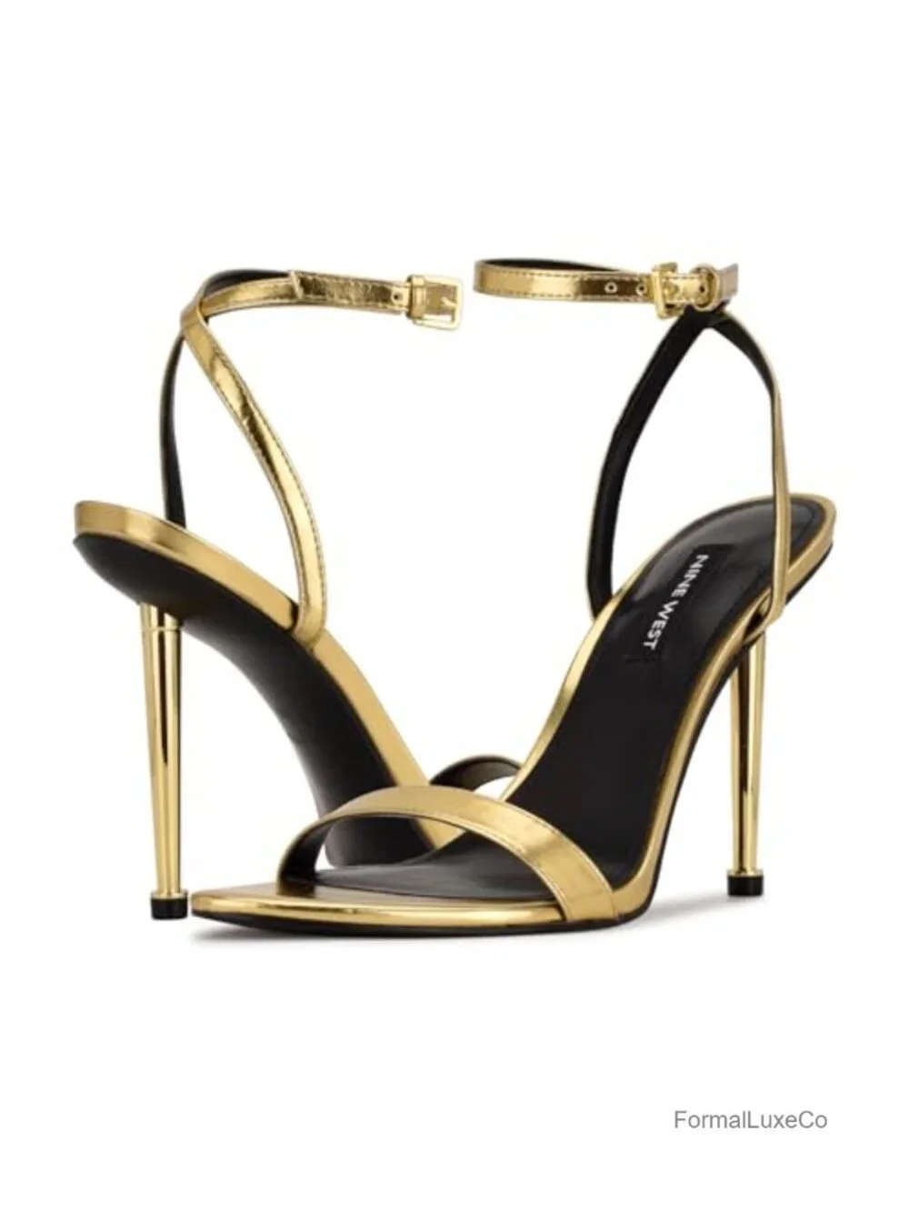 Women's Heeled Sandals with Stiletto Heel and Ankle Strap